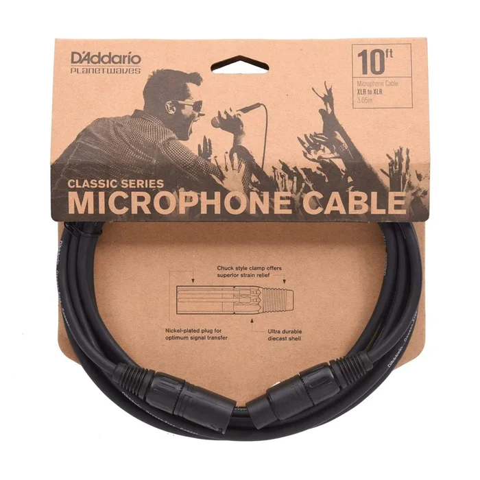 D’Addario Classic Series Microphone Cable 10′