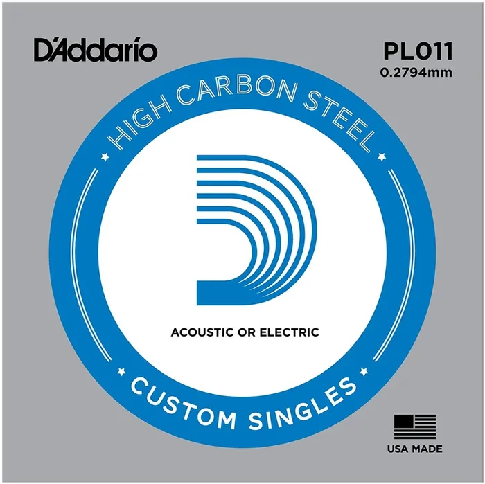 D’Addario Cuerda Sola de Acero Liso con Bola .011