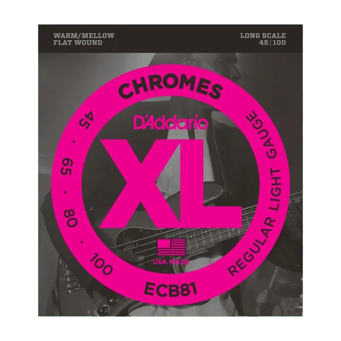 D’Addario ECB81 Chromes Bass, Light, 45-100, Long Scale