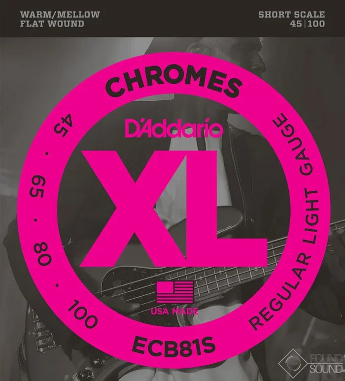 D’Addario ECB81S Short Scale Flatwound Bass Strings