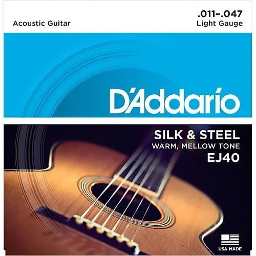 D’Addario EJ40 Silk and Steel Ball End Acoustic Strings