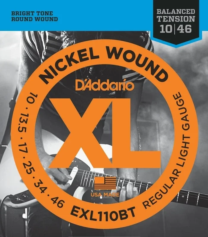 D’Addario EXL110BT Nickel Wound, Balanced Tension Regular Light, 10-46 Electric Strings