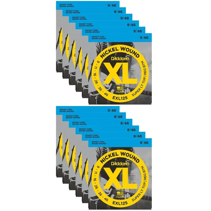 D’Addario EXL125 Electric 9-46 (12 Pack Bundle)