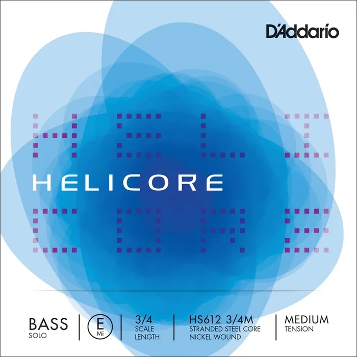 D’Addario Helicore Solo Bass Single E String, 3/4 Scale, Medium Tension