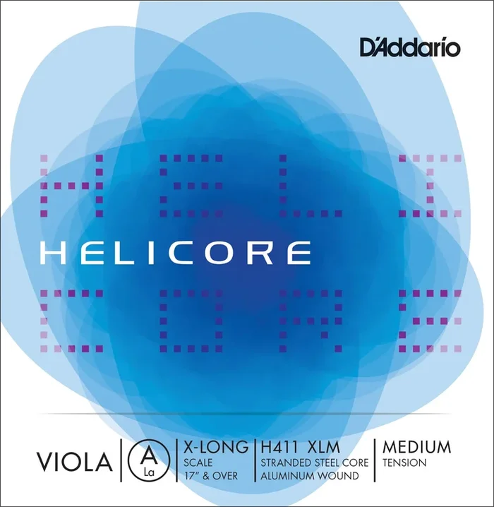 D’Addario Helicore Viola Single A String, Extra Long Scale, Medium Tension