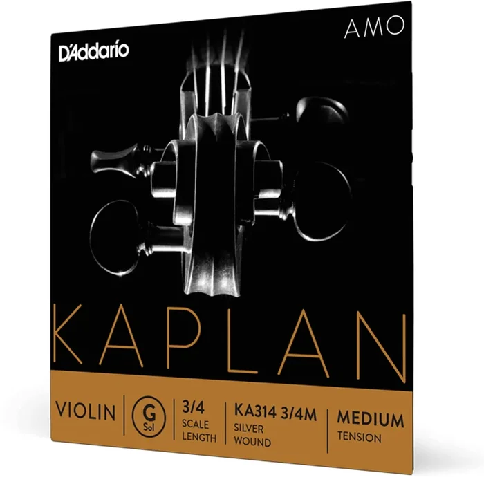 D’Addario Kaplan Amo Violin G String, 3/4 Scale, Medium Tension