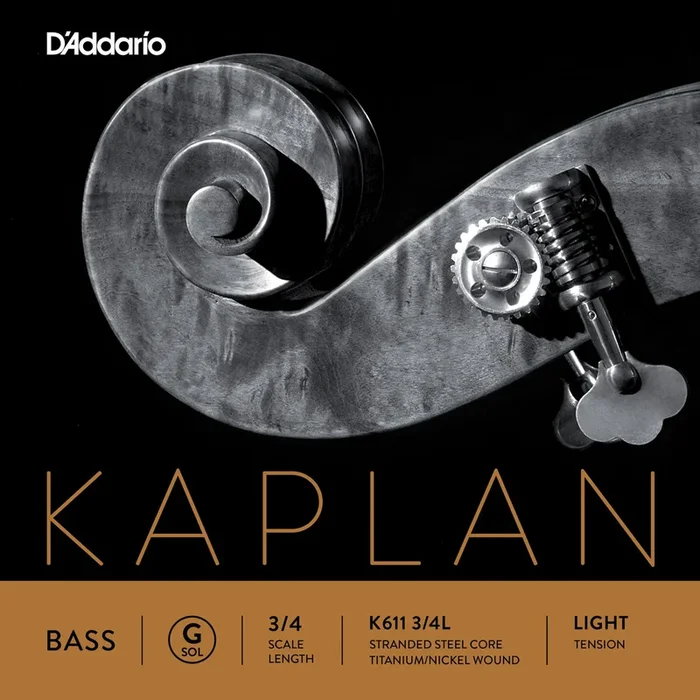 D’Addario Kaplan Bass Single G String, 3/4 Scale, Light Tension