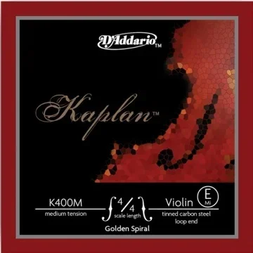 D’Addario Kaplan Solutions 4/4 non-whistling violin E string, USA