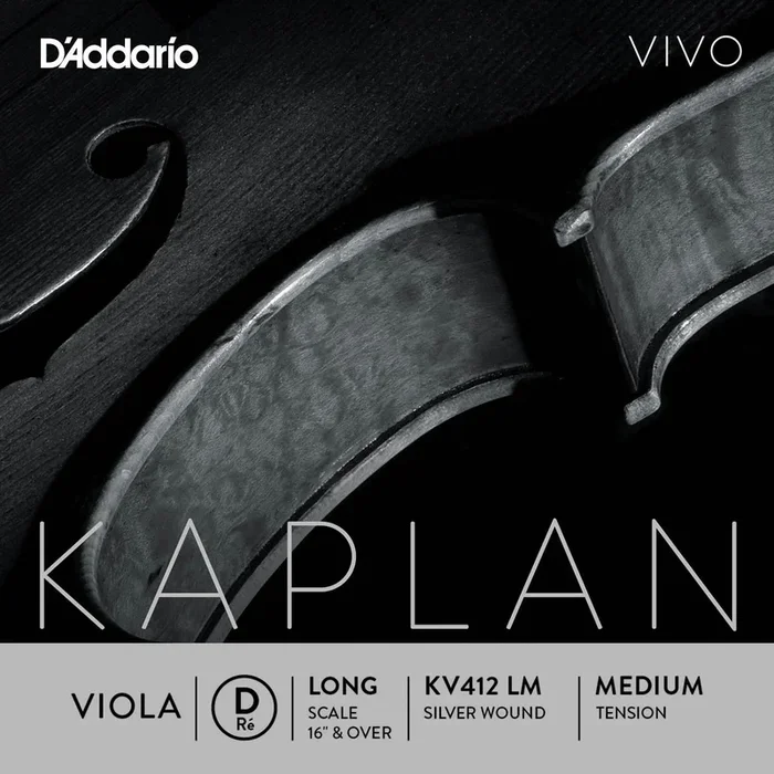 D’Addario Kaplan Vivo Viola D String, Long Scale, Medium Tension