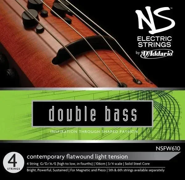 D’Addario NS Basse électrique à bobinage plat