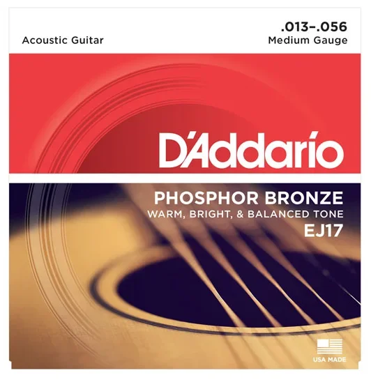 D’Addario Phosphor Bronze Medium 13-56 Guitar Strings