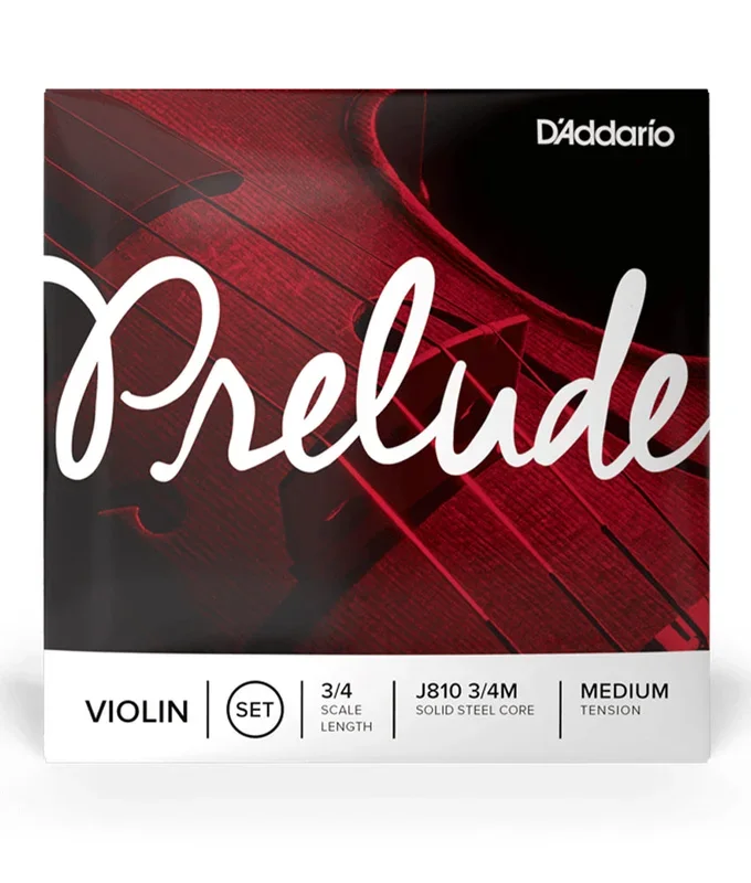 D’Addario Prelude Violin String Set, 3/4 Scale, Medium Tension