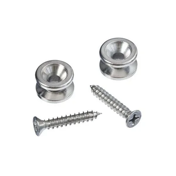 D’Addario Solid Brass End Pins | Chrome | Pair