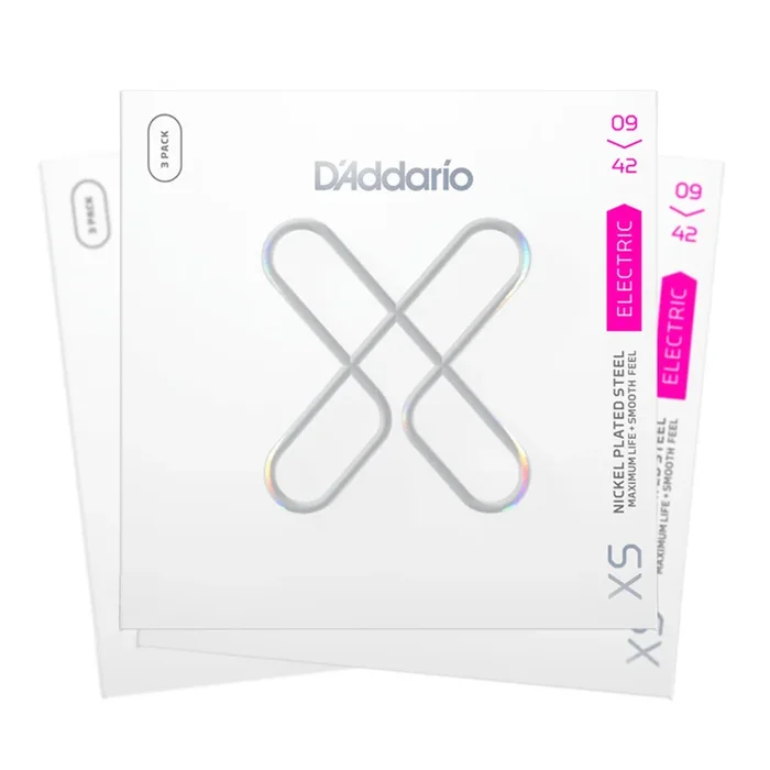 D’Addario XS 3 Pack – 09-42 Electric Guitar Strings