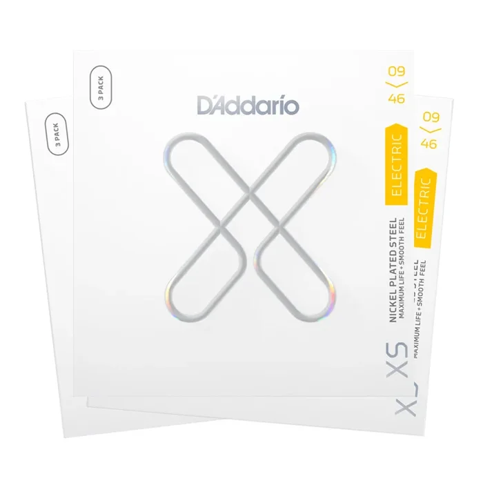D’Addario XS 3 Pack – 09-46 Electric Guitar Strings