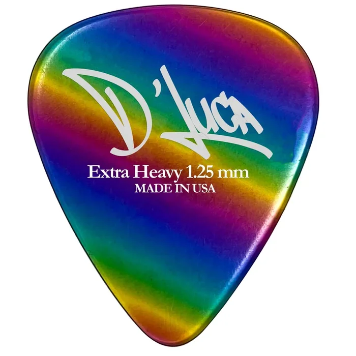 D’Luca Celluloid Standard Guitar Picks Rainbow 1.25mm Extra Heavy 10 Pack