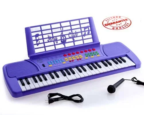 D’Luca Children 49 Keys Electronic Piano Music Keyboard Purple