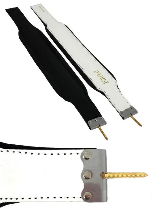 D’Luca Pro Series Genuine Leather Accordion Bass Straps 23 Inches White