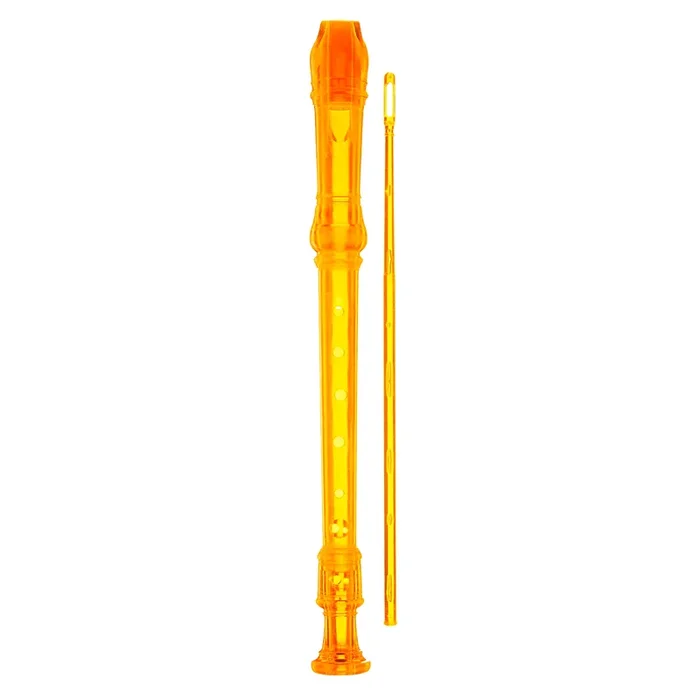 D’Luca Student 3 Piece Recorder Flute Orange