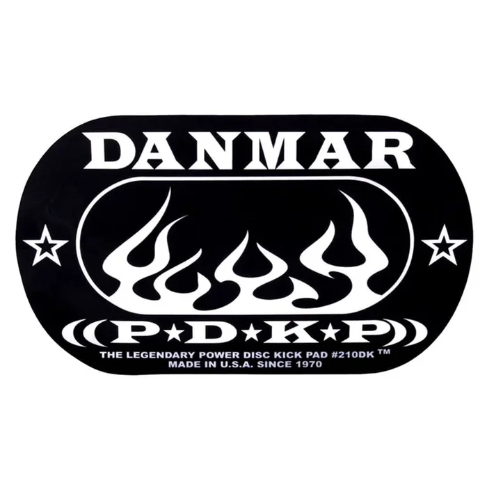 Danmar Bass Drum Double Impact Pad w/Flame Graphic