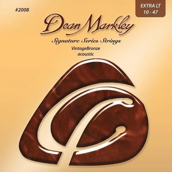 Dean Markley 2008 Vintage Bronze Acoustic Guitar Strings – 10-47
