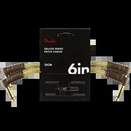 Deluxe Series Instrument Cables (2-Pack), Angle/Angle, 6″, Tweed
