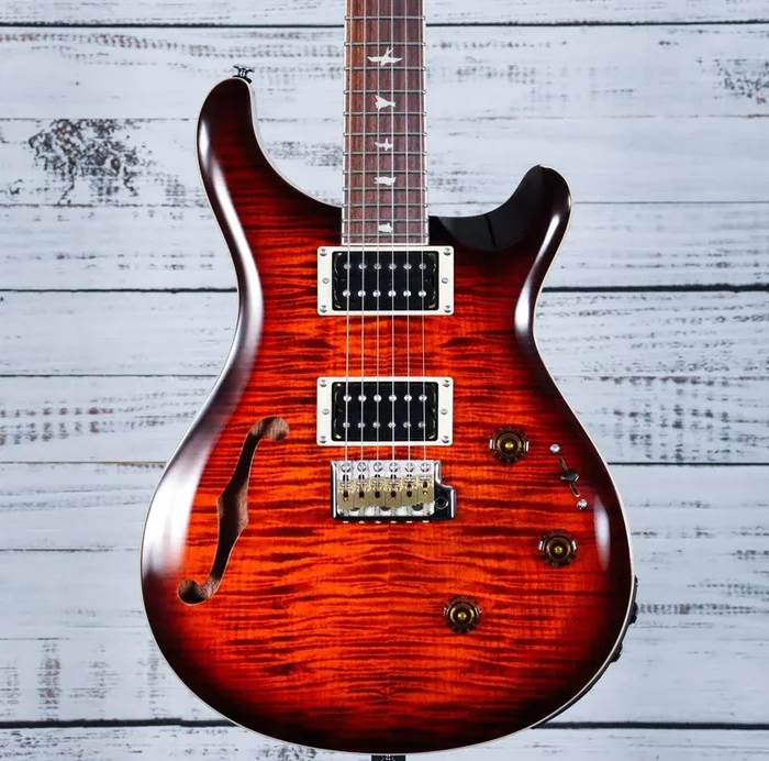*DEMO* Paul Reed Smith SE Custom 24 Semi-Hollow Piezo | Orange Tiger Smokeburst