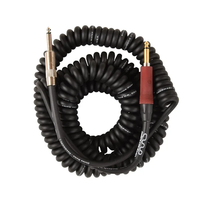 Divine Noise Curly Cable Black 30′ Straight/Silent Straight
