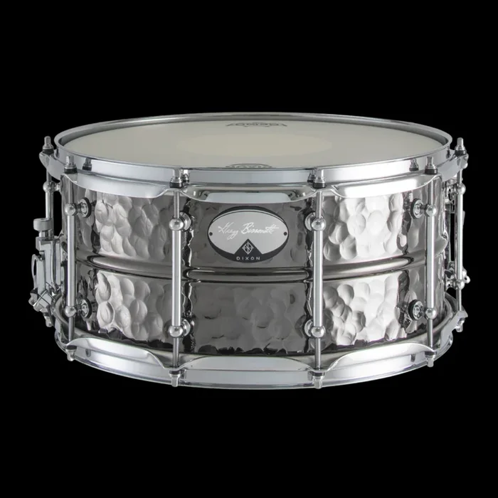 Dixon Artisan Hammered Brass Gregg Bissonette Signature Snare Drum – Black Nickel