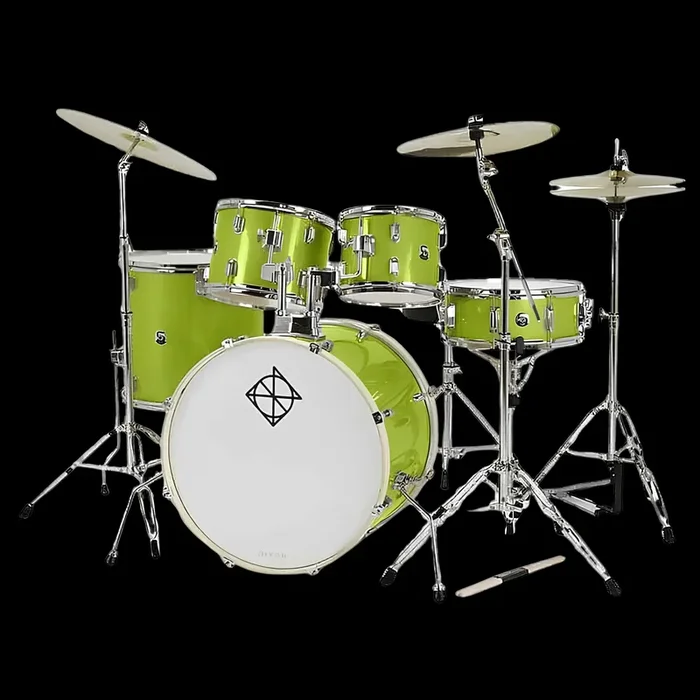 Dixon Spark 5-pc Complete Drum Kit – Key Lime Sparkle