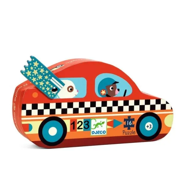 Djeco the racing car puzzle 16pc
