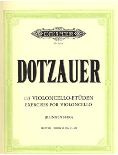Dotzauer (Klingenberg): 113 Exercises for Violoncello Bk.3
