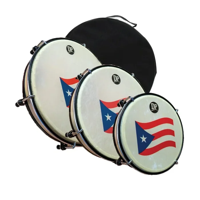 DP Music Panderos de Plena Set Puerto Rico Flag – Wood
