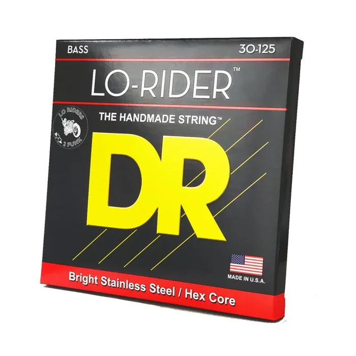 DR Lo-Rider Stainless Steel 6-string Bass Guitar Strings – Medium 30-125