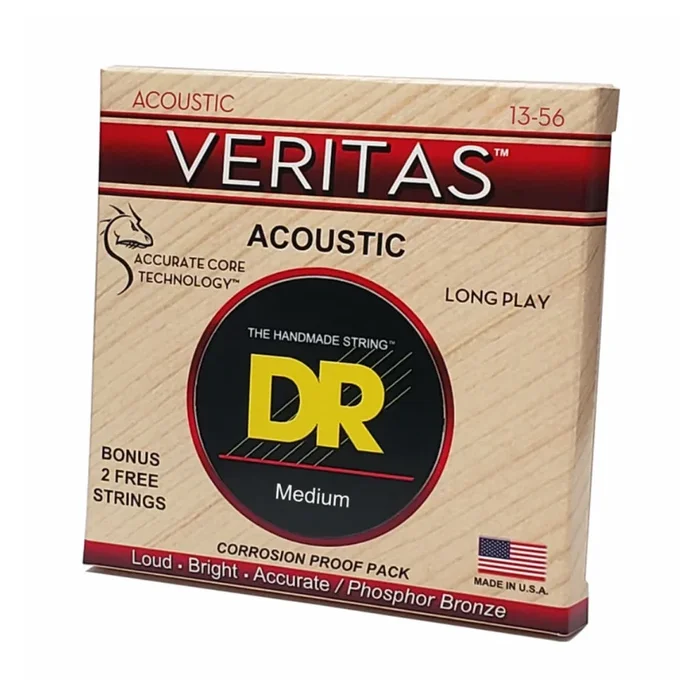 DR Veritas Phosphor Bronze Acoustic Guitar Strings – Medium 13-56