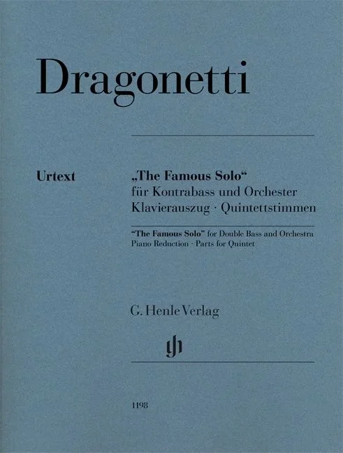 Dragonetti, “The Famous Solo” for Double Bass and Piano (Henle)