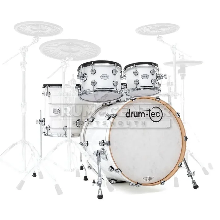 Drum-Tec Pro 3 Studio 4pc E-Drum Set Piano White