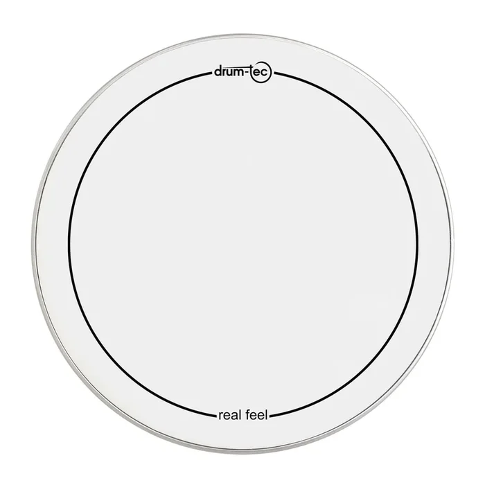 Drum-Tec Real Feel Mesh Bass Drumhead 24″ White w/Black Belt
