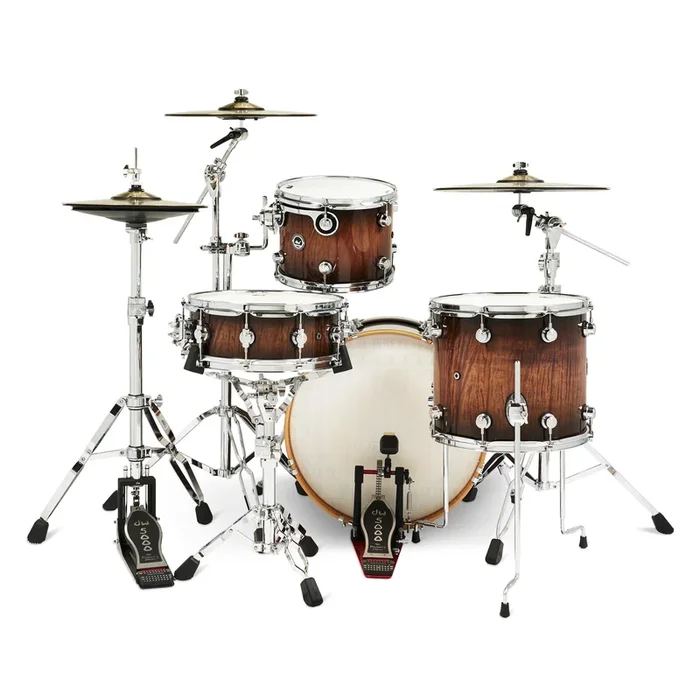 Drum Workshop DEKTEX04TACMBCP DWe 4-Piece, Curly Maple Burst Exotic COMPLETE DRUM KIT