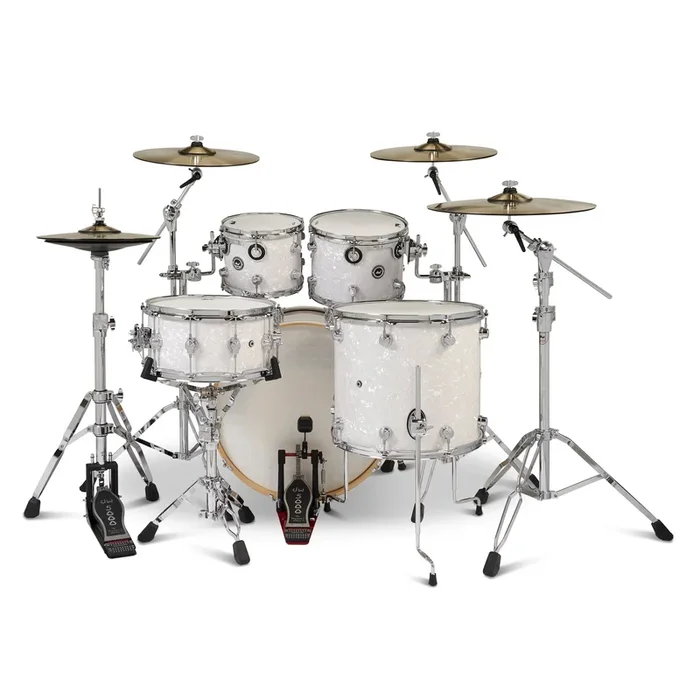 Drum Workshop DEKTFP05TBWMCP DWe 5-Piece, White Marine Pearl COMPLETE DRUM KIT