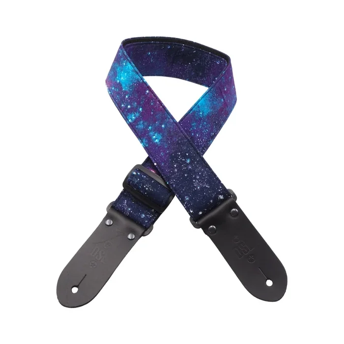 DSL 2″ Handmade Printed Fabric Guitar Strap – Galaxy
