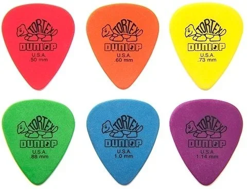Dunlop 4180 Tortex Standard Gauged Plectra Pua de Guitarra – Cada una