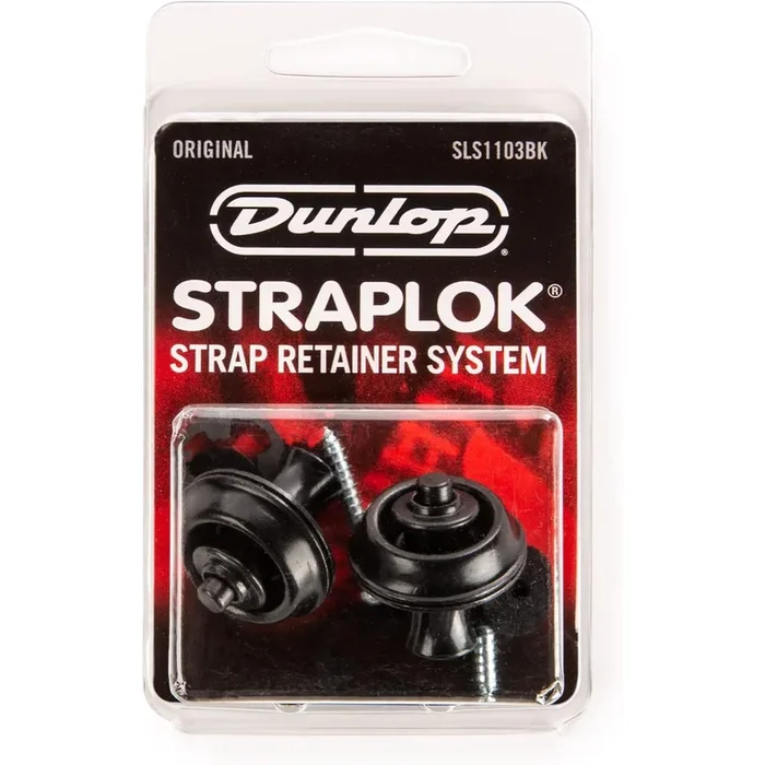 Dunlop – SLS1103BK – Straplok – Original Strap Retainer System – Black Finish