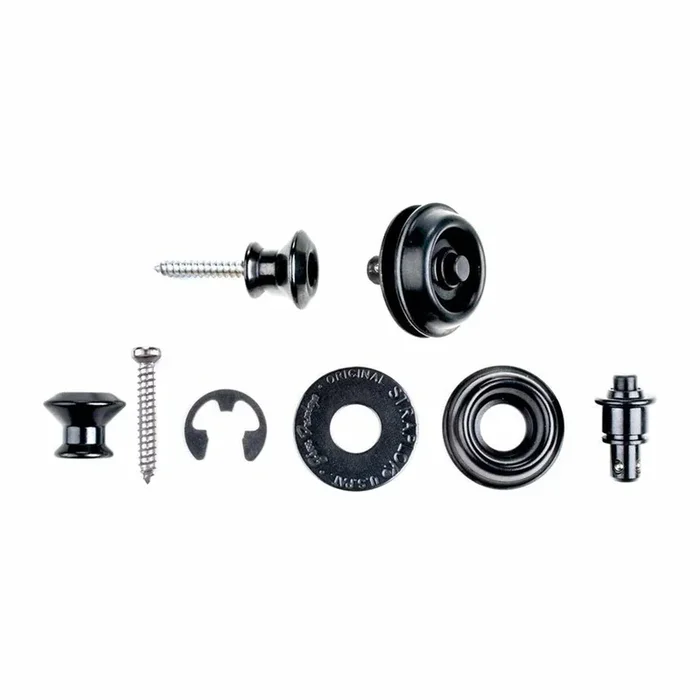 Dunlop Straplok Dual Design Black 2 Pack Bundle