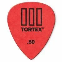Dunlop Tortex T3 Sharp Tip Guitar Picks | .50 mm | 12 Pack
