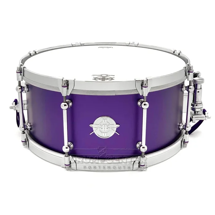 Dunnett Classic Titanium Snare Drum 14×6.5 Matte Metallic Purple w/Cold Rolled Hoops