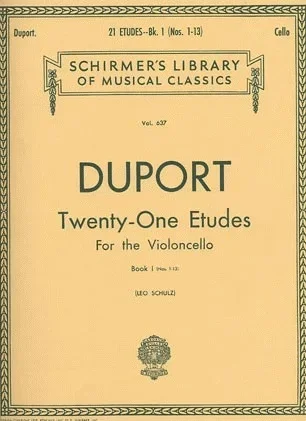 Duport: 21 Etudes Bk.1 No.1-13 (cello) SCHIRMER