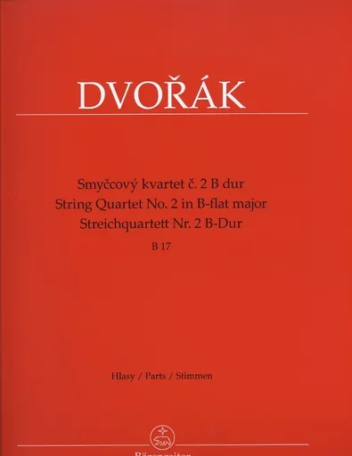 Dvorak, Antonin: String Quartet No. 2 in Bb major, B17, Barenreiter