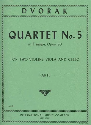Dvorak, Antonin: String Quartet Op. 80 No. 5 in E major