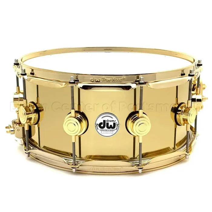 DW Collectors Bell Brass Snare Drum 14×6.5 Gold Hw